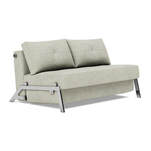 Load image into Gallery viewer, Cubed Full Sleeper Sofa with Chrome Legs, 280 Avella Sand, sofa 3/4