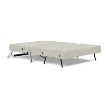 Load image into Gallery viewer, Cubed Full Sleeper Sofa with Chrome Legs, 280 Avella Sand, bed 3/4