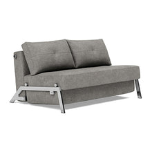 Load image into Gallery viewer, Cubed Full Sleeper Sofa with Chrome Legs, 282 Avella Warm Grey, sofa 3/4