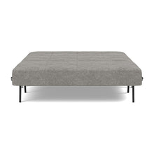 Load image into Gallery viewer, Cubed Full Sleeper Sofa with Chrome Legs, 282 Avella Warm Grey, bed front