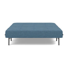 Load image into Gallery viewer, Cubed Full Sleeper Sofa with Chrome Legs, 302 Weda Blue, bed front