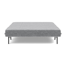 Load image into Gallery viewer, Cubed Full Sleeper Sofa with Chrome Legs, 351 Taura Slate Grey, bed front