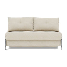 Load image into Gallery viewer, Cubed Full Sleeper Sofa with Chrome Legs, 365 Halifax Shell, sofa front