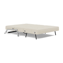 Load image into Gallery viewer, Cubed Full Sleeper Sofa with Chrome Legs, 365 Halifax Shell, bed 3/4