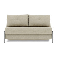 Load image into Gallery viewer, Cubed Full Sleeper Sofa with Chrome Legs, 366 Halifax Antique, sofa front