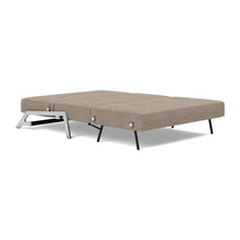 Load image into Gallery viewer, Cubed Full Sleeper Sofa with Chrome Legs, 367 Halifax Wicker, bed 3/4