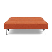 Load image into Gallery viewer, Cubed Full Sleeper Sofa with Chrome Legs, 412 Esina Rust Orange, bed front
