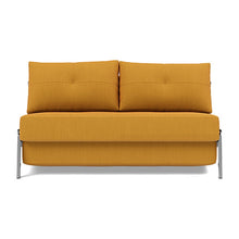 Load image into Gallery viewer, Cubed Full Sleeper Sofa with Chrome Legs, 507 Elegance Burned Curry, sofa front