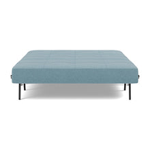 Load image into Gallery viewer, Cubed Full Sleeper Sofa with Chrome Legs, 525 Mixed Dance Light Blue, bed front