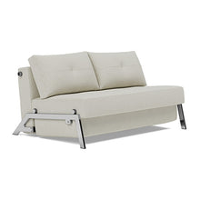 Load image into Gallery viewer, Cubed Full Sleeper Sofa with Chrome Legs, 527 Mixed Dance Natural, sofa 3/4