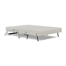 Load image into Gallery viewer, Cubed Full Sleeper Sofa with Chrome Legs, 527 Mixed Dance Natural, bed 3/4