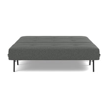 Load image into Gallery viewer, Cubed Full Sleeper Sofa with Chrome Legs, 529 Boucle Charcoal, bed front