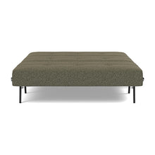 Load image into Gallery viewer, Cubed Full Sleeper Sofa with Chrome Legs, 535 Boucle Forest Green, bed front