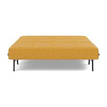 Load image into Gallery viewer, Cubed Full Sleeper Sofa with Chrome Legs, 536 Boucle Ochre, bed front