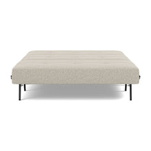 Load image into Gallery viewer, Cubed Full Sleeper Sofa with Chrome Legs, 539 Boucle Beige, bed front