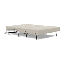 Load image into Gallery viewer, Cubed Full Sleeper Sofa with Chrome Legs, 539 Boucle Beige, bed 3/4