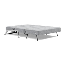 Load image into Gallery viewer, Cubed Full Sleeper Sofa with Chrome Legs, 565 Twist Granite, bed 3/4