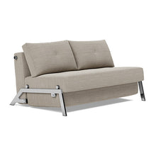 Load image into Gallery viewer, Cubed Full Sleeper Sofa with Chrome Legs, 579 Kenya Gravel, sofa 3/4