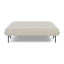 Load image into Gallery viewer, Cubed Full Sleeper Sofa with Chrome Legs, 586 Phobos Latte, bed front