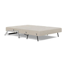 Load image into Gallery viewer, Cubed Full Sleeper Sofa with Chrome Legs, 586 Phobos Latte, bed 3/4