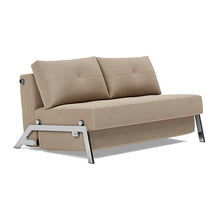 Load image into Gallery viewer, Cubed Full Sleeper Sofa with Chrome Legs, 587 Phobos Mocha, sofa 3/4