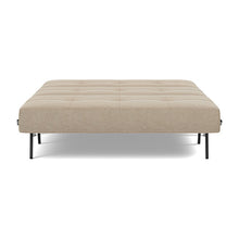 Load image into Gallery viewer, Cubed Full Sleeper Sofa with Chrome Legs, 587 Phobos Mocha, bed front