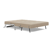 Load image into Gallery viewer, Cubed Full Sleeper Sofa with Chrome Legs, 587 Phobos Mocha, bed 3/4