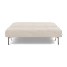 Load image into Gallery viewer, Cubed Full Sleeper Sofa with Chrome Legs, 612 Blida Sand Grey, bed front