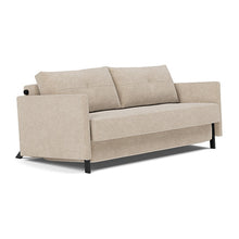 Load image into Gallery viewer, Cubed Queen Sleeper Sofa with Arms, 257 Adario Taupe, sofa 3 4