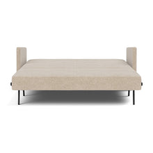 Load image into Gallery viewer, Cubed Queen Sleeper Sofa with Arms, 257 Adario Taupe, bed front