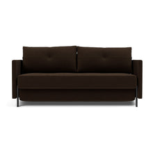Load image into Gallery viewer, Cubed Queen Sleeper Sofa with Arms, 358 Taura Chocco, sofa front