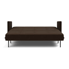 Load image into Gallery viewer, Cubed Queen Sleeper Sofa with Arms, 358 Taura Chocco, bed front