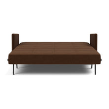 Load image into Gallery viewer, Cubed Queen Sleeper Sofa with Arms, 359 Taura Cappuccino, bed front
