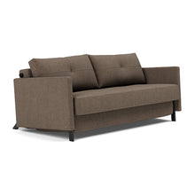 Load image into Gallery viewer, Cubed Queen Sleeper Sofa with Arms, 411 Esina Cedar Brown, sofa 3 4