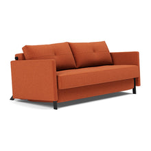 Load image into Gallery viewer, Cubed Queen Sleeper Sofa with Arms, 412 Esina Rust Orange, sofa 3 4