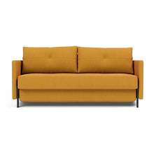 Load image into Gallery viewer, Cubed Queen Sleeper Sofa with Arms, 507 Elegance Burned Curry, sofa front