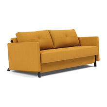 Load image into Gallery viewer, Cubed Queen Sleeper Sofa with Arms, 507 Elegance Burned Curry, sofa 3 4