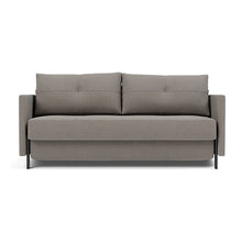 Load image into Gallery viewer, Cubed Queen Sleeper Sofa with Arms, 521 Mixed Dance Grey, sofa front