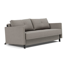 Load image into Gallery viewer, Cubed Queen Sleeper Sofa with Arms, 521 Mixed Dance Grey, sofa 3 4