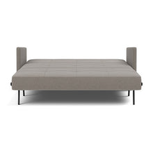 Load image into Gallery viewer, Cubed Queen Sleeper Sofa with Arms, 521 Mixed Dance Grey, bed front