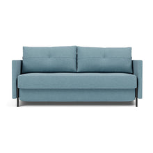 Load image into Gallery viewer, Cubed Queen Sleeper Sofa with Arms, 525 Mixed Dance Light Blue, sofa front