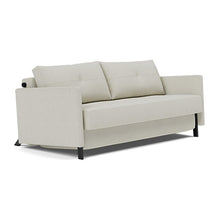 Load image into Gallery viewer, Cubed Queen Sleeper Sofa with Arms, 527 Mixed Dance Natural, sofa 3 4