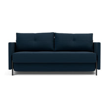Load image into Gallery viewer, Cubed Queen Sleeper Sofa with Arms, 528 Mixed Dance Blue, sofa front