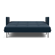 Load image into Gallery viewer, Cubed Queen Sleeper Sofa with Arms, 528 Mixed Dance Blue, bed front