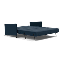 Load image into Gallery viewer, Cubed Queen Sleeper Sofa with Arms, 528 Mixed Dance Blue, bed 3 4