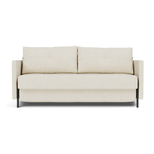Load image into Gallery viewer, Cubed Queen Sleeper Sofa with Arms, 531 Boucle Off White, sofa front