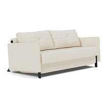 Load image into Gallery viewer, Cubed Queen Sleeper Sofa with Arms, 531 Boucle Off White, sofa 3 4