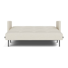 Load image into Gallery viewer, Cubed Queen Sleeper Sofa with Arms, 531 Boucle Off White, bed front