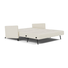 Load image into Gallery viewer, Cubed Queen Sleeper Sofa with Arms, 531 Boucle Off White, bed 3 4