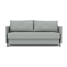 Load image into Gallery viewer, Cubed Queen Sleeper Sofa with Arms, 538 Melange Light Grey, sofa front